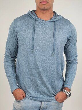 Projek Raw Blue Long Sleeve Knit Hoodie/13666